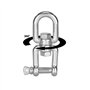 SAIJIAN 6 Pièces M6 Manille Pivotante en Acier Inoxydable 304 Anneau Pivotant Suspendue Crochet Pivotant pour Onnecter Un œillet