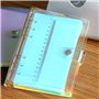 4 Pièces Couverture de Reliure A5 Couverture de Classeur en PVC Souple Couleur Transparent Couverture de Protection 6 Anneaux Re