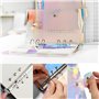 4 Pièces Couverture de Reliure A5 Couverture de Classeur en PVC Souple Couleur Transparent Couverture de Protection 6 Anneaux Re