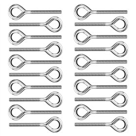 20 Pièces Boulons à œil M5 Anneau à œil 304 Acier Inoxydable Vis à œil Boulon Anneau de Fixation et Suspension