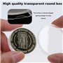 Kinsinder 50 Pièces Rangements pour Pièces de Monnaie, Boîtes à Pièces de Monnaie en Bois avec Capsules pour Collection Commémor