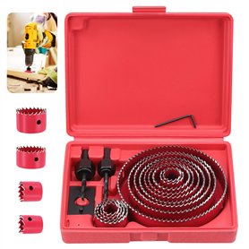 Knpwer 20 Pcs Kit Scies Cloches bi-métal en Acier Carbone 19-127mm Scie Cloche Coffret pour Bois