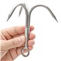 Grappling Hook Grapnel Crochet d'escalade 3 griffes en acier inoxydable Hameçon d'escalade pour arbre