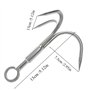 Grappling Hook Grapnel Crochet d'escalade 3 griffes en acier inoxydable Hameçon d'escalade pour arbre, récupération de trésor, s