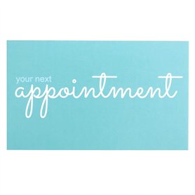 Lot de 100 cartes de rendez-vous pour clients Bleu ciel (aquarelle)