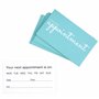Lot de 100 cartes de rendez-vous pour clients Bleu ciel (aquarelle)