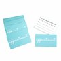 Lot de 100 cartes de rendez-vous pour clients Bleu ciel (aquarelle)