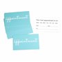 Lot de 100 cartes de rendez-vous pour clients Bleu ciel (aquarelle)
