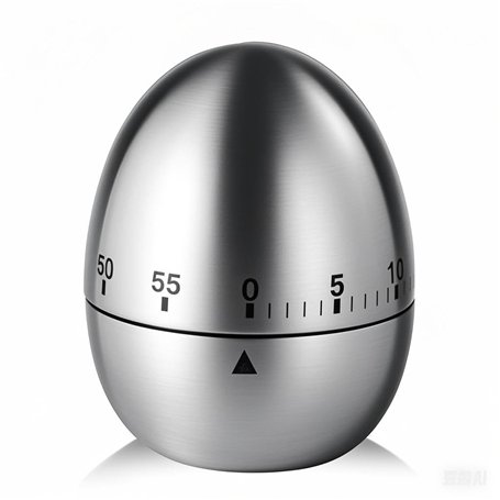 Minuterie Cuisine Minuteur Forme de Oeuf Alarme de Rotation Mécanique Manuelle Kitchen Timer Acier Inoxydable pour La Cuisine Cu