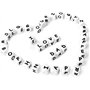 Abulun Lot de 104 perles carrées en silicone avec lettres de l'alphabet de 12 mm, perles en silicone pour la fabrication de port