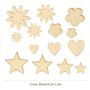 TAIYOU 300 Pièces Tranches Bois Naturel Embellissement Tranches Taille Mixte Embellissement pour Artisanat Bricolage Décoration 
