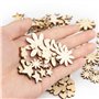 TAIYOU 300 Pièces Tranches Bois Naturel Embellissement Tranches Taille Mixte Embellissement pour Artisanat Bricolage Décoration 