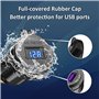 Prise USB DIN Chargeur Rapide de Moto,Qidoe Double Port QC3.0 et USB C Adaptateur Din Hella vers USB avec LED Bleue pour Moto BM