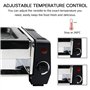 Appareil Raclette 2 personnes Mini Grill Raclette avec 2 Poêlons à Raclette et 4 Grattoirs en Bois, Thermostat réglable, Revêtem