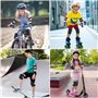 Protection Roller Enfant, 6 en 1 Ensemble de Protections avec Coudières et Protège-Poignets pour Enfants de 5 à 8 Ans, Ajustable