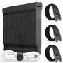 Alyvisun Lot de 120 attaches de câble réutilisables en nylon - 150 x 12 mm - Noir - Idéal pour écouteurs