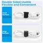 Alyvisun Lot de 120 attaches de câble réutilisables en nylon - 150 x 12 mm - Noir - Idéal pour écouteurs, téléphones, appareils 