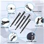 Alyvisun Lot de 120 attaches de câble réutilisables en nylon - 150 x 12 mm - Noir - Idéal pour écouteurs, téléphones, appareils 