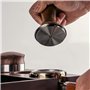 Souvik Tamper à Café 58mm en Acier Inoxydable avec Poignée en Bois et Tapis en Silicone – Tamper Espresso pour Un Espresso Parfa