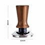 Souvik Tamper à Café 58mm en Acier Inoxydable avec Poignée en Bois et Tapis en Silicone – Tamper Espresso pour Un Espresso Parfa