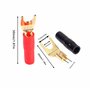 MEIRIYFA Connecteur à fourche en Y pour câble de haut-parleur, 8 pièces Fiche Y plaqué or de connecteur à fourche en Y de 45 deg