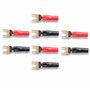 MEIRIYFA Connecteur à fourche en Y pour câble de haut-parleur, 8 pièces Fiche Y plaqué or de connecteur à fourche en Y de 45 deg
