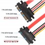 MEIRIYFA Lot de 2 câbles d'extension SATA 22 broches (7 + 15) mâle vers femelle - 50 cm