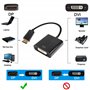 MEIRIYFA Câble adaptateur DisplayPort (DP) vers DVI, convertisseur DP vers DVI-D Single Link mâle vers femelle compatible avec P