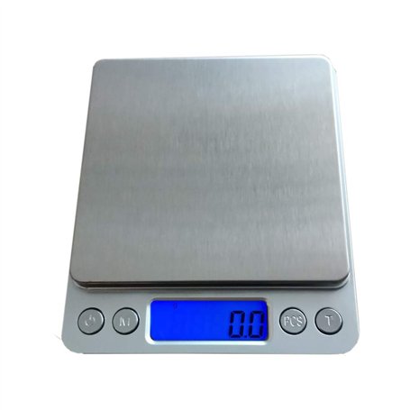 Muhwa Balance de cuisine numérique de haute précision avec écran LCD rétroéclairé 3 kg par palier de 0