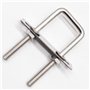 Qixuer 4 Pcs Acier Inoxydable Boulons En U,Boulons Carrés Courbés en U M8 En U Quincaillerie avec Écrous Filetés Boulon Carré en