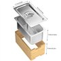 Compost de Cuisine intérieur avec 304 Acier Inoxydable - Seau a Compost avec Couver