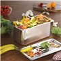 Bac à Compost de Cuisine, Poubelle à Compost,Compost de Cuisine intérieur avec 304 Acier Inoxydable - Seau a Compost avec Couver