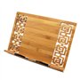 Rétro Porte-Livre Tablette Support Lecture/ Ipad/ Livre de Recette Ciselé Artistique Réglable 5 Degré Pupitre de Lecture en Bois