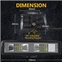 6" LED Barre De Travail,48W Phare de Travail Phare Projecteur Flood Feux Antibrouillard 12V 24V 6000K 2000LM Feux Additionnels L