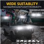 6" LED Barre De Travail,48W Phare de Travail Phare Projecteur Flood Feux Antibrouillard 12V 24V 6000K 2000LM Feux Additionnels L