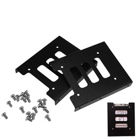 OTOTEC 2X 2.5 à 3.5" Adaptateur SSD vers HDD Support de Montage en Métal Baie de Disque Dur PC