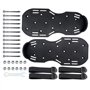 1 Paire Chaussures de Pelouse Aérateur Jardin Herbe Gazon Pointu Sandales À Pointes Sangle Entretien Outils de Jardin Noir