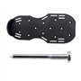 1 Paire Chaussures de Pelouse Aérateur Jardin Herbe Gazon Pointu Sandales À Pointes Sangle Entretien Outils de Jardin Noir