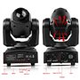 UKing Matériel d'Éclairage de Scène à Tête Mobile - 40 W - LED DJ avec Télécommande DMX512 - 8 Gobos - 8 Couleurs - 11 Canaux - 