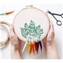 Broderie - Cadre de cercle en bois de cercle de broderie à la main pour l'outil de bricolage de broderie à l'aiguille (Édition :