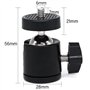 Lot de 2 mini trépied tête sphérique en métal 1/4" Rotule pour trépied Ball Head Mount Vis 1/4" Rotation à 360 degrés pour appar