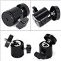 Lot de 2 mini trépied tête sphérique en métal 1/4" Rotule pour trépied Ball Head Mount Vis 1/4" Rotation à 360 degrés pour appar