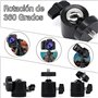 Lot de 2 mini trépied tête sphérique en métal 1/4" Rotule pour trépied Ball Head Mount Vis 1/4" Rotation à 360 degrés pour appar