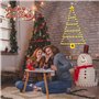 MTINRNI Lumiere Noel Exterieur,85cm LED Échelle Guirlande Lumineuse Pile avec Minuterie,8 Modes,Étanche Échelle Guirlande Lumine