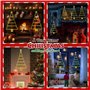 MTINRNI Lumiere Noel Exterieur,85cm LED Échelle Guirlande Lumineuse Pile avec Minuterie,8 Modes,Étanche Échelle Guirlande Lumine