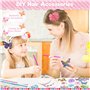 NLMWTI 90pcs Kit Coiffure Enfant Fille, Kit Creatif Enfant Papillon Diamond Painting Accessoire Cheveux Fille, Jouet Cadeau Fill