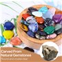 Vleuexe 30 Pièces Cristal en Forme Coeur,Naturel Multicolores en forme de Cœur,Pierres précieuses de guérison,Pierre de Cœur pou