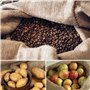 Sac Toile Jute Premium, 5 Sacs Toile de Jute Grand Format - Sac à gravats Chantier – Sac Jute Pomme de Terre – Sac Jute Noel réu