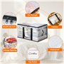 Vautvis Lot de 5 Grand Sac De Rangement Vetement, 100L Boite Rangement Vetement en Transparente, Housse de Couette Pliable avec 