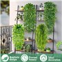 MZJAUVF 4Pcs Plante Artificielle Tombante, Fausse Plante Tombante avec Pots, Fausse Plante Interieurk, Plante Artificielle Inter